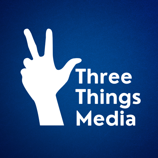 Three Things Media logo: three fingers